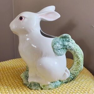 Pizzato bunny pitcher with lettuce handle - hand made in Italy